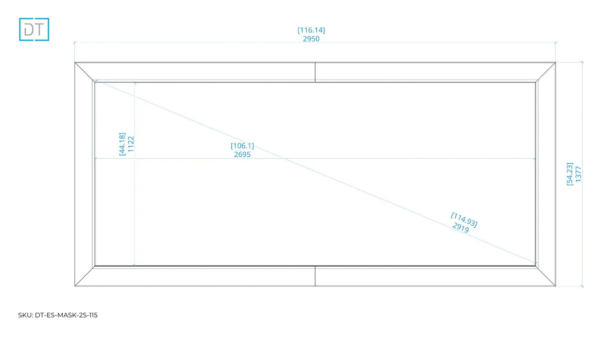 Mask 2s - Side Masking Projection Screen - 2.4:1 Aspect Display Technologies