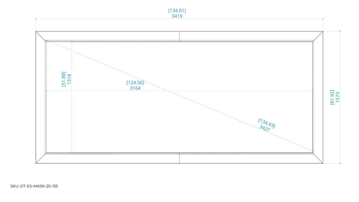 Mask 2s - Side Masking Projection Screen - 2.4:1 Aspect Display Technologies