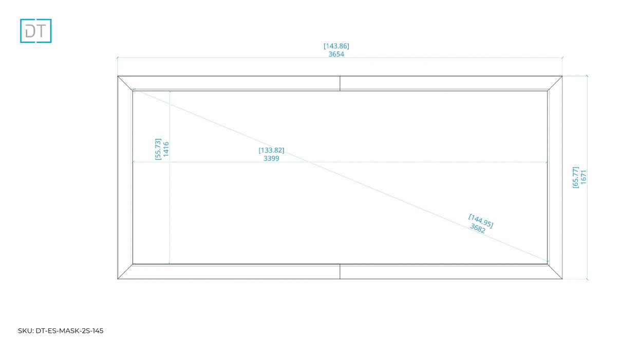 Mask 2s - Side Masking Projection Screen - 2.4:1 Aspect Display Technologies