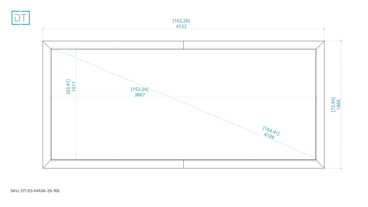 Mask 2s - Side Masking Projection Screen - 2.4:1 Aspect Display Technologies