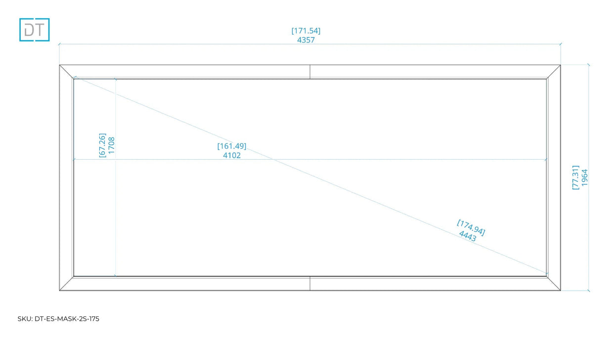 Mask 2s - Side Masking Projection Screen - 2.4:1 Aspect Display Technologies