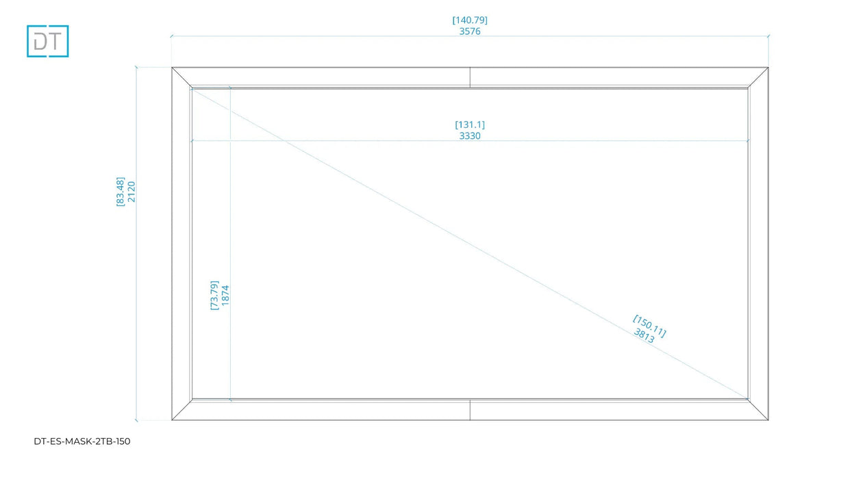 Mask2TB - Top and Bottom Masking Projection Screen - 1.78:1 Aspect Display Technologies