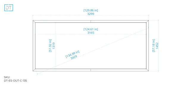 Outline Fixed Projection Screen - 2.4:1 Aspect Display Technologies